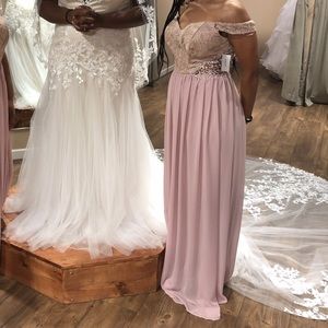 Two David’s Bridal Bridesmaids Dresses